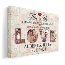 Our Love Photo Collage - Personalized Canvas - Anniversary, Valentine's Day Gift For Spouse, Husband, Wife, Lovers, Girlfriend, Boyfriend