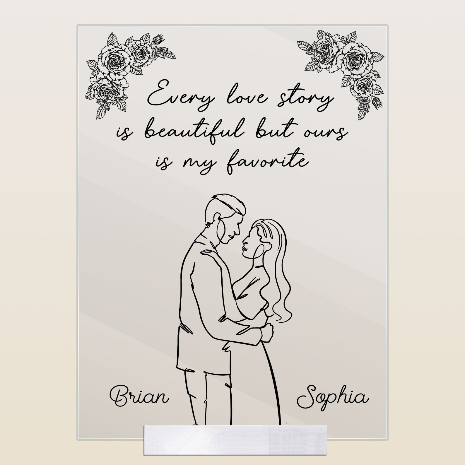 Our Love Story Is My Favorite - Personalized Acrylic Plaque
