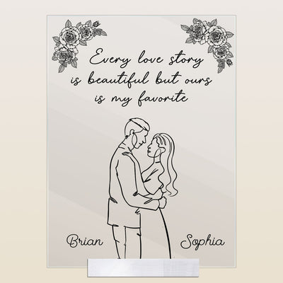 Our Love Story Is My Favorite - Personalized Acrylic Plaque