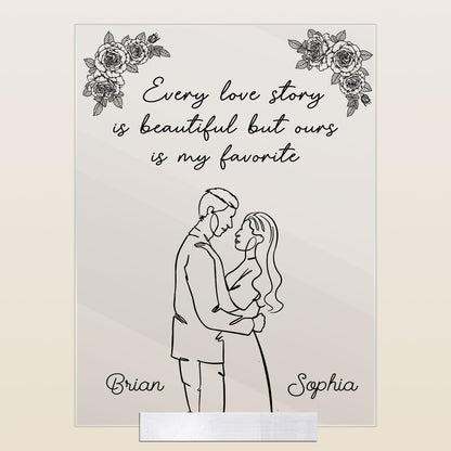 Our Love Story Is My Favorite - Personalized Acrylic Plaque