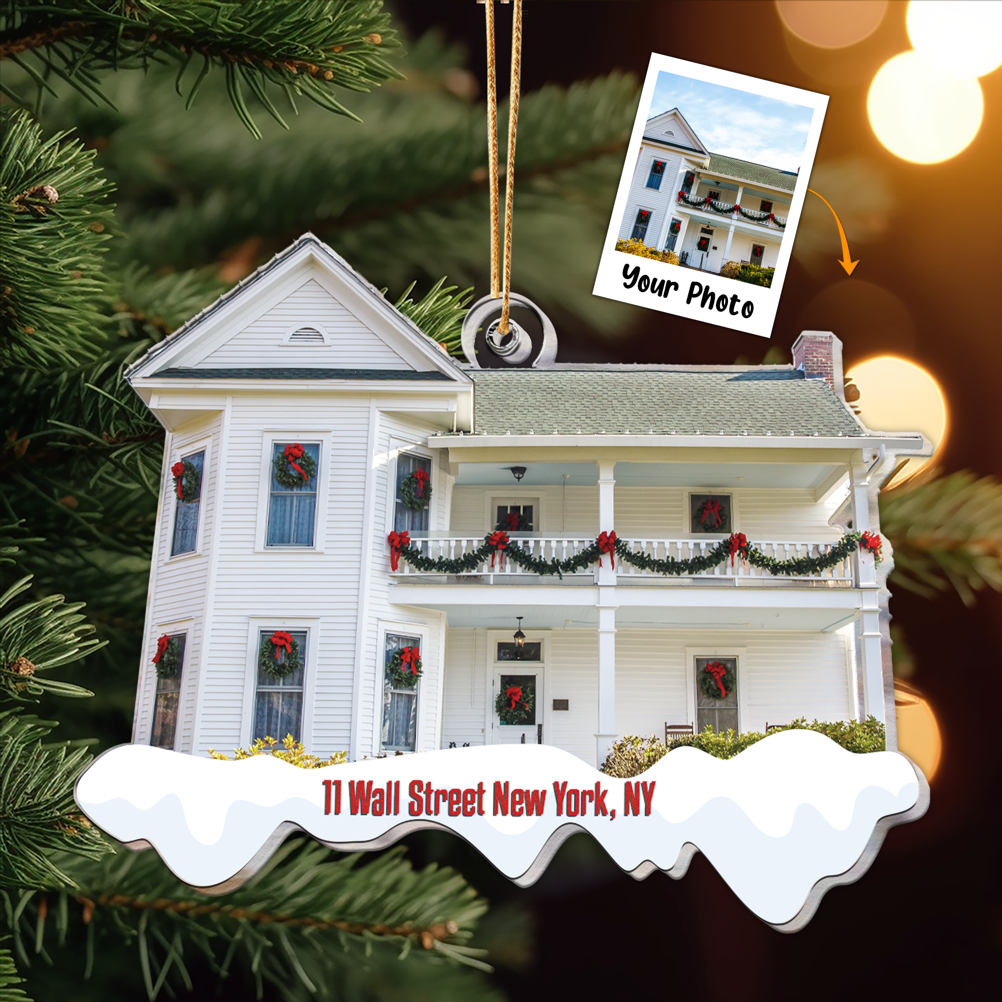 Our New Home For Family - Personalized Acrylic Photo Ornament