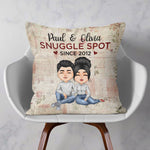 Our Snuggle Spot Since - Personalized Pillow - Anniversary, Valentine's Day Gift For Husband, Wife, Partner, Couple