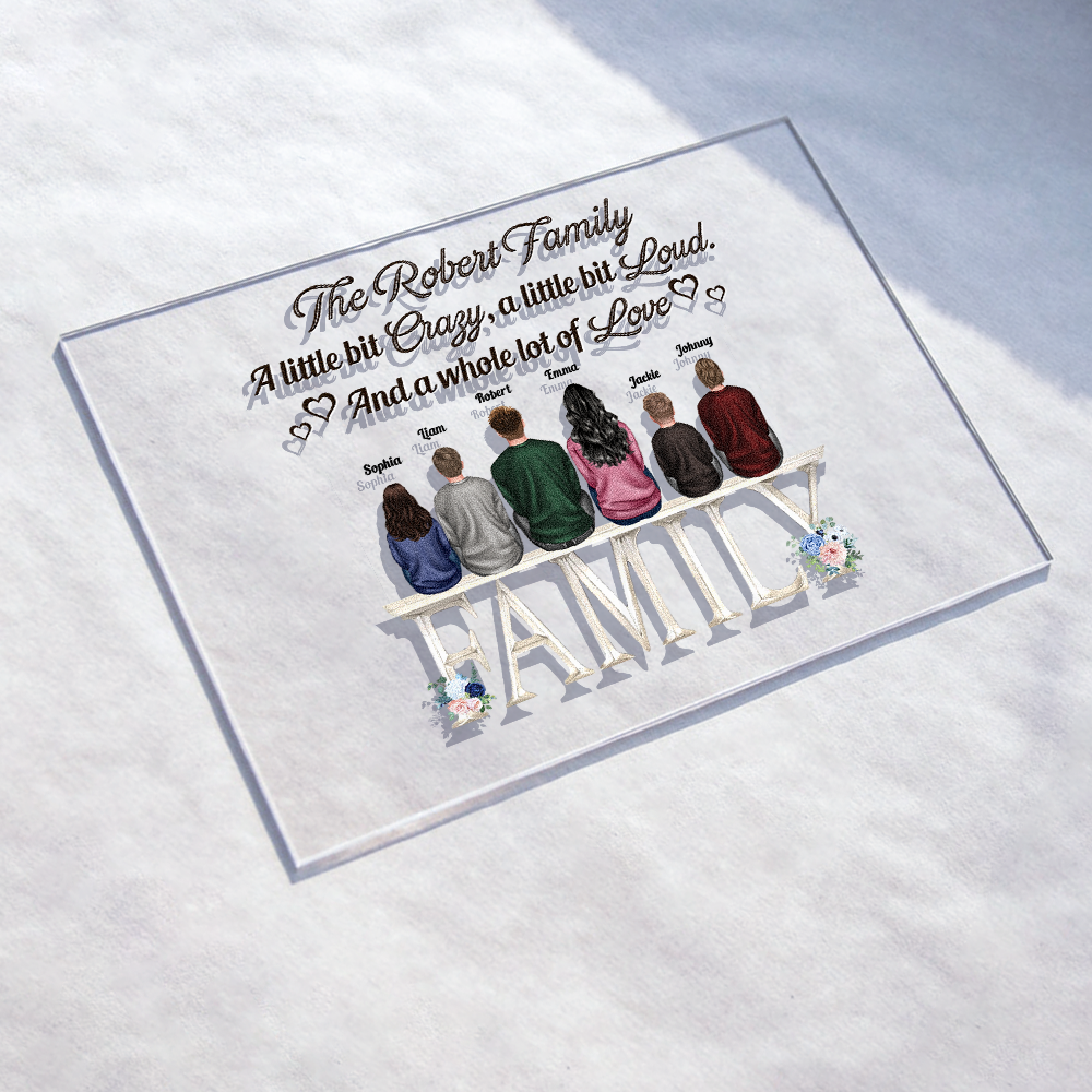 Our Sweet Family A Whole Lot Of Love - Personalized Acrylic Plaque