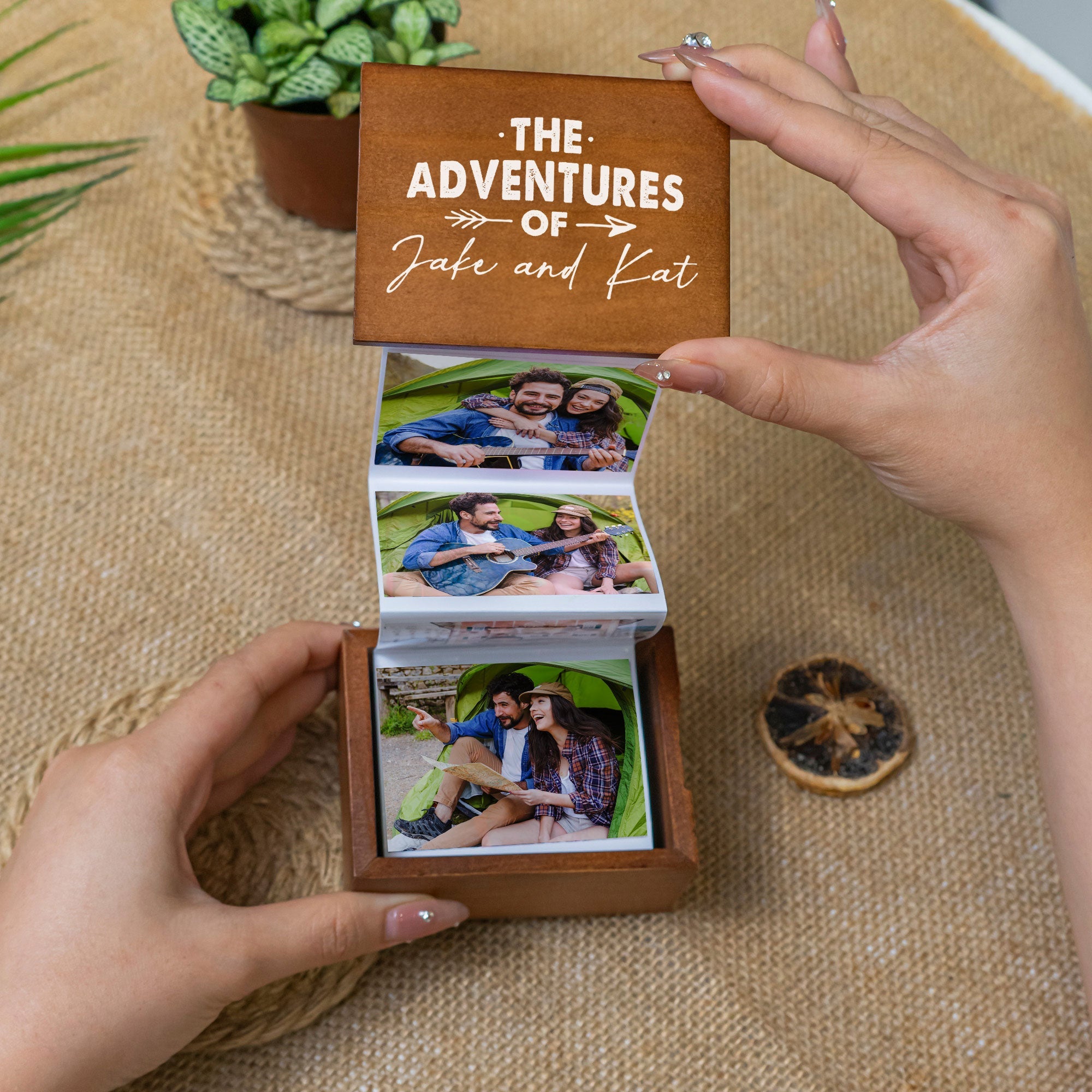 Our The Adventures Anniversary Gift For Couple - Personalized Wooden ...