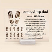 Thank You Stepped Up Dad - Personalized Acrylic Plaque