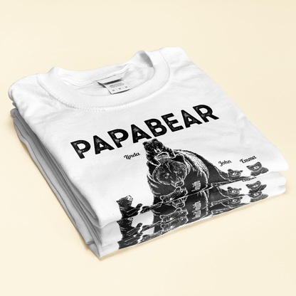 Papabear Just Way More Badass - Personalized Shirt - Fathers Day Gift For Father, Papa, Dad, Grandpa
