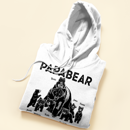Papabear Just Way More Badass - Personalized Shirt - Fathers Day Gift For Father, Papa, Dad, Grandpa