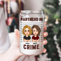 Partner In Crime - Personalized Clear Glass Cup