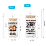 Partner In Crime - Personalized Clear Glass Cup