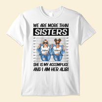 Partner In Crime - Personalized Shirt - Gift For Sisters - Girls Denim Standing