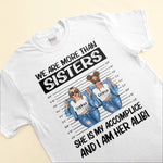 Partner In Crime - Personalized Shirt - Gift For Sisters - Girls Denim Standing