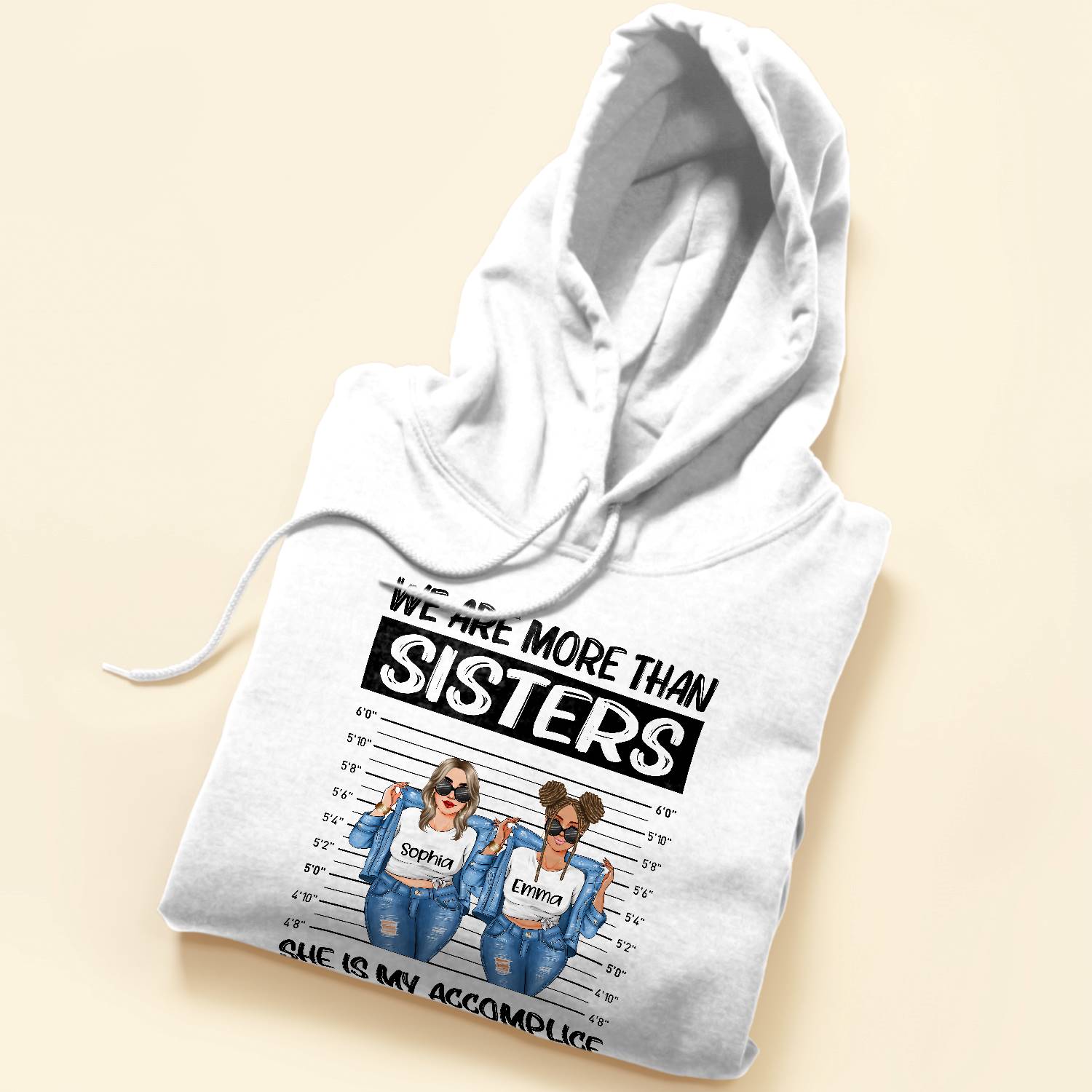 Partner In Crime - Personalized Shirt - Gift For Sisters - Girls Denim Standing