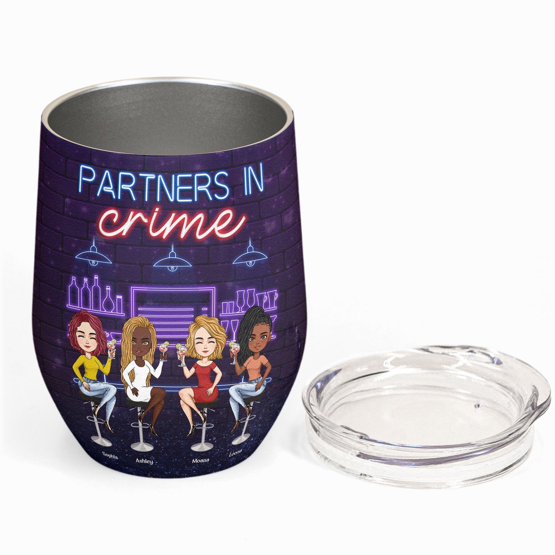 Partners In Wine - Personalized Wine Tumbler - Funny Gift For