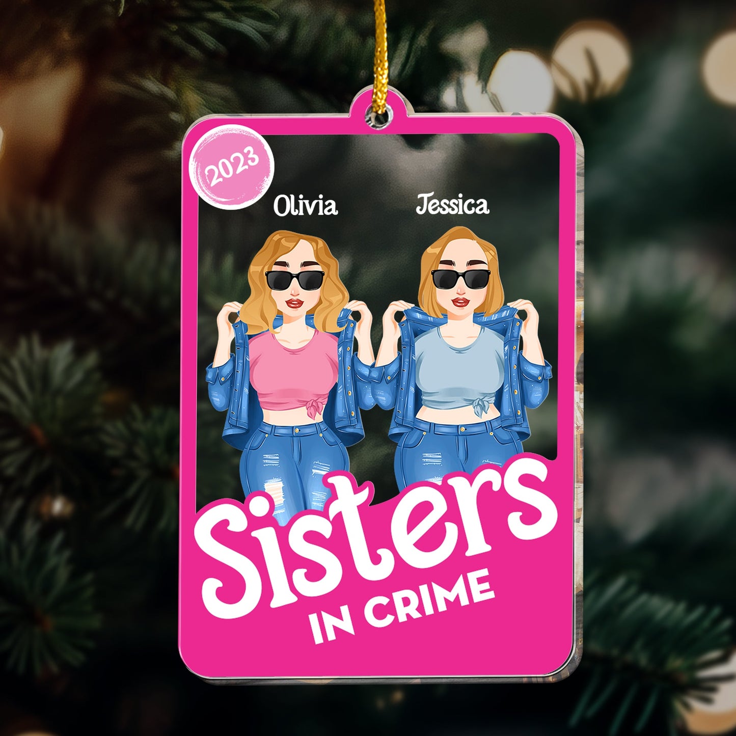 Partners In Crime - Personalized Acrylic Ornament