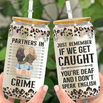 Partners In Crime - Personalized Clear Glass Cup