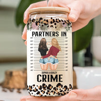 Partners In Crime - Personalized Clear Glass Cup