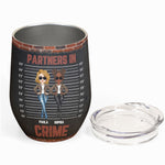 Partners In Crime - Personalized Wine Tumbler - Birthday Gifts For Besties, Sisters, Coworkers 