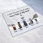 Paw Prints In My Home & Paw Prints In My Heart - Personalized Acrylic Plaque - Christmas, Loving Gift For Pet Lover, Dog Lover, Dog Owner, Cat Lover Cat Owner