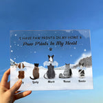 Paw Prints In My Home & Paw Prints In My Heart - Personalized Acrylic Plaque - Christmas, Loving Gift For Pet Lover, Dog Lover, Dog Owner, Cat Lover Cat Owner
