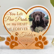 Paw Prints On My Heart - Personalized Photo Light Box