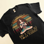 Peace, Love And Light - Personalized Shirt - Gift For Yoga Lover - Yoga Girl