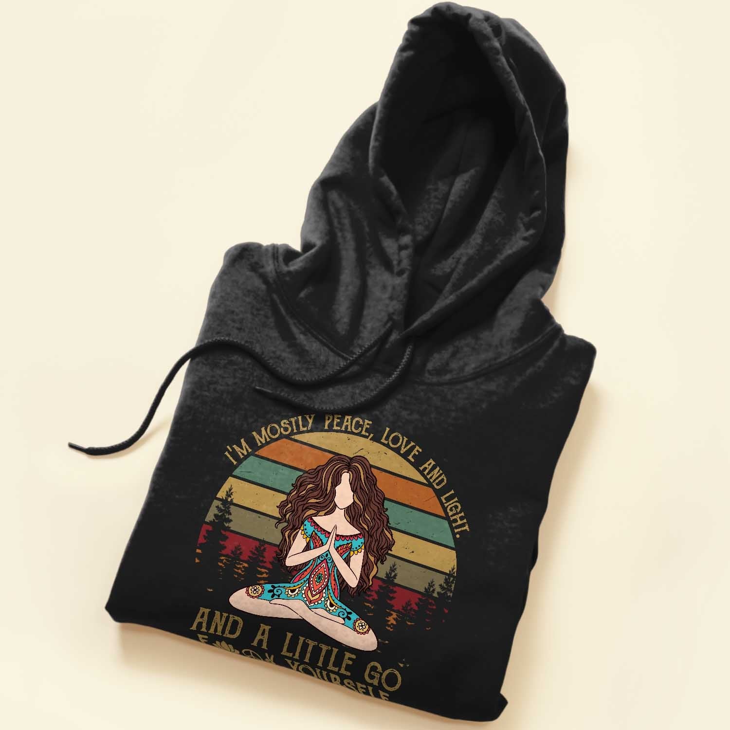 Peace, Love And Light - Personalized Shirt - Gift For Yoga Lover - Yoga Girl