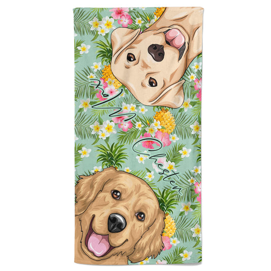 Peek A Boo Pet - Personalized Beach Towel