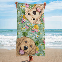 Peek A Boo Pet - Personalized Beach Towel