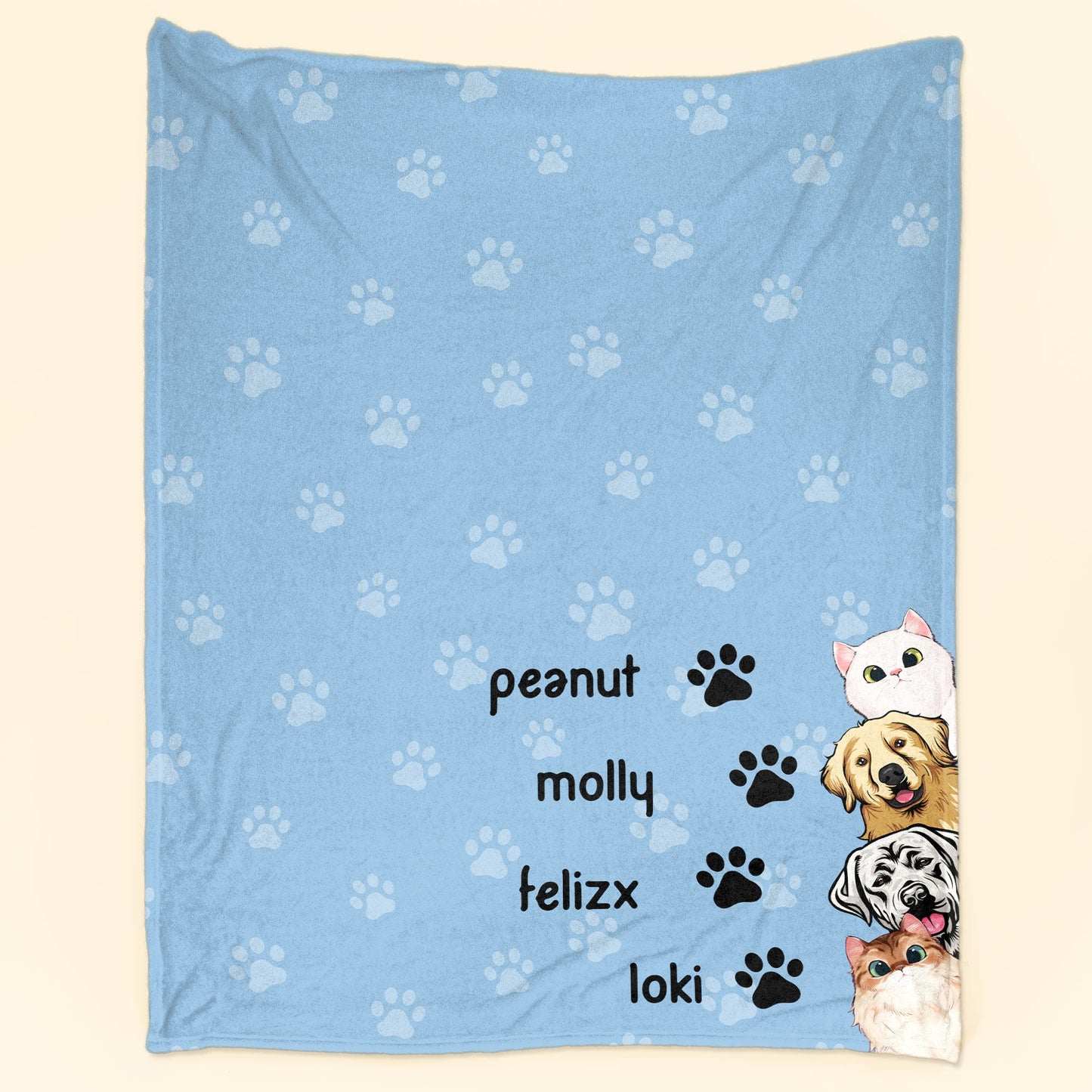 Peeking Pets - Personalized Blanket