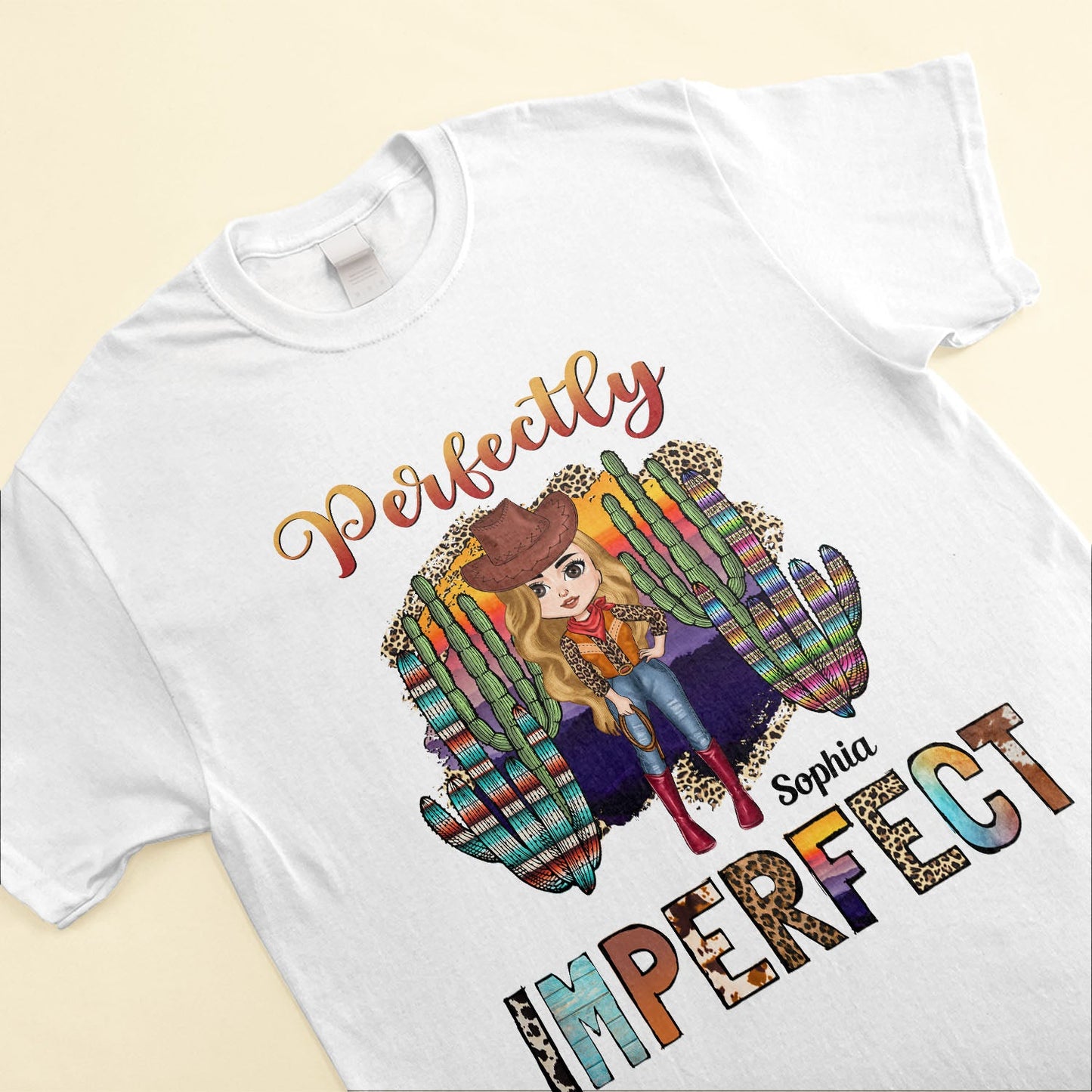 Perfectly Imperfect - Personalized Shirt - Gift For Cowgirl, Texas Girl, Western Woman