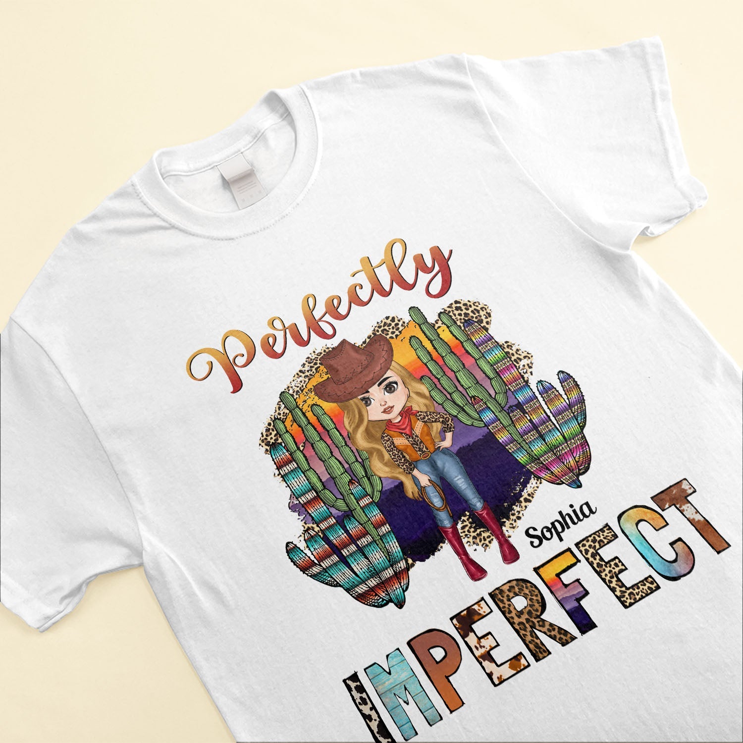 Perfectly Imperfect - Personalized Shirt - Gift For Cowgirl, Texas Girl, Western Woman