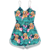 Pet Face Summer - Personalized Photo Sleeveless Romper