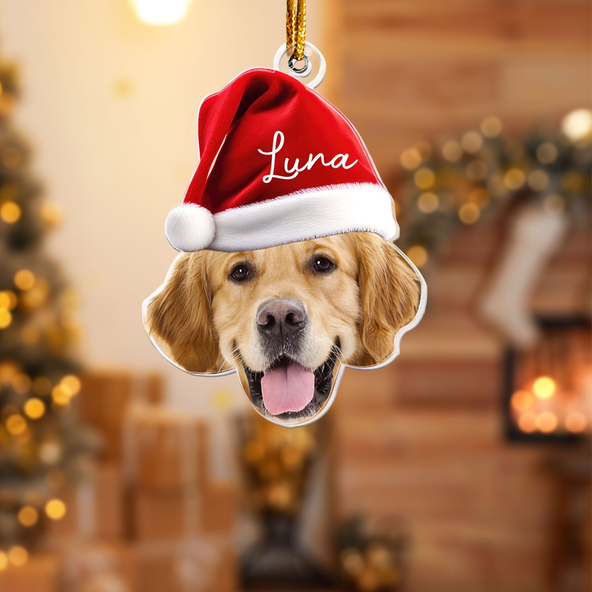 Dog photo christmas ornament hotsell