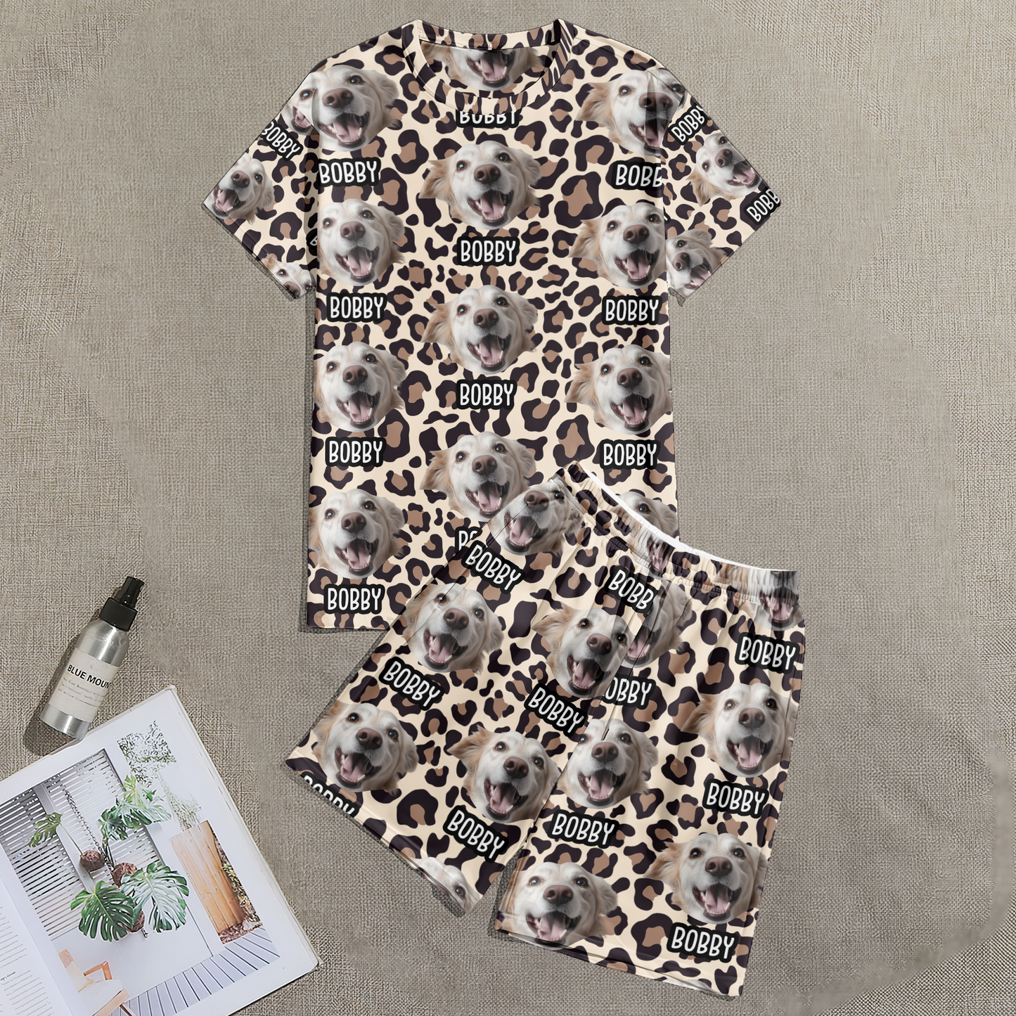 Pet Leopard Pajamas - Personalized Photo Pajamas Set