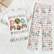 Pet Mom Paw Print Leopard - Personalized Photo Pajamas