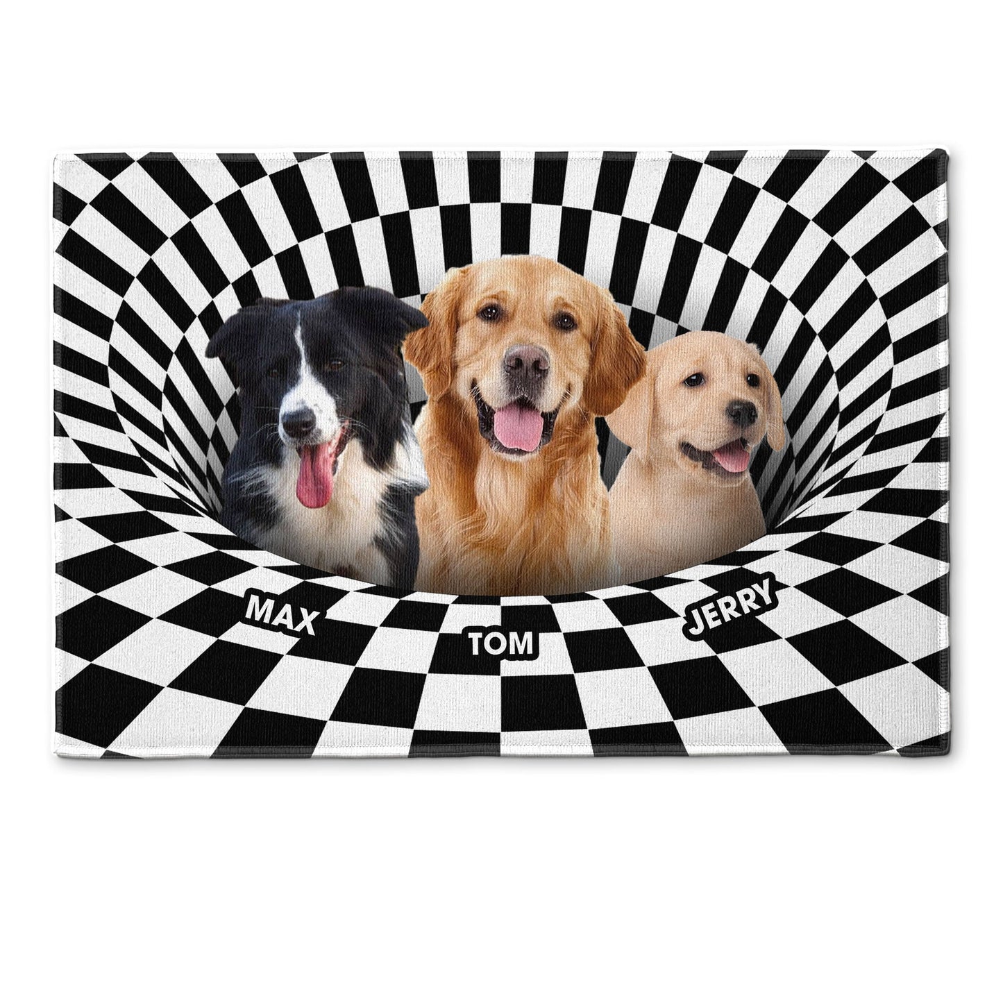 Spiral Dog Cat Doormat - Personalized Doormat - New House, Home Decor, Fall Season, Halloween Gift For Dog & Cat Lovers, Dog & Cat Owners