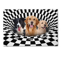 Spiral Dog Cat Doormat - Personalized Doormat - New House, Home Decor, Fall Season, Halloween Gift For Dog & Cat Lovers, Dog & Cat Owners