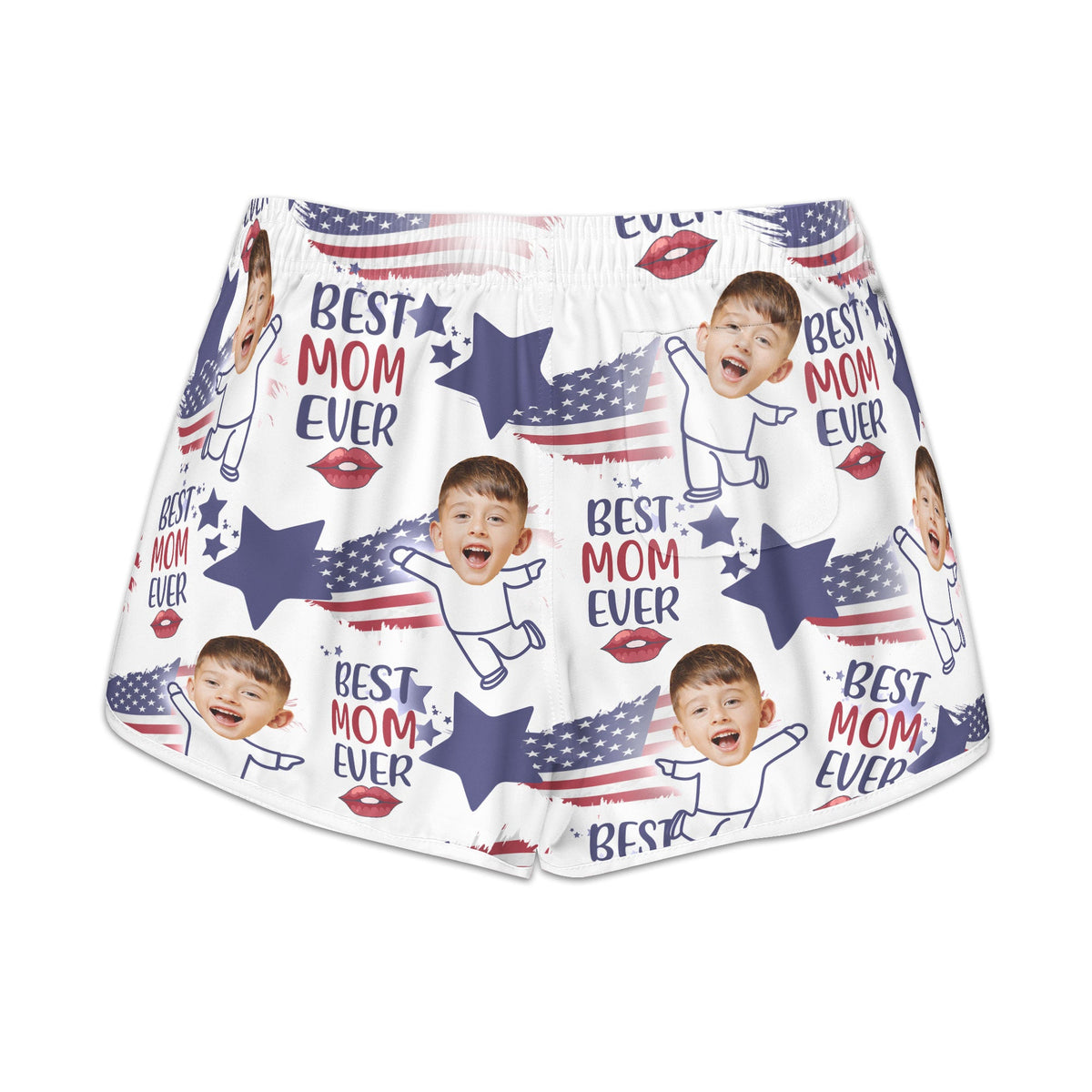 Best Mom Ever - Personalized Photo Women's Beach Shorts