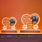Paw Prints On My Heart - Personalized Photo LED Light