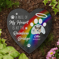 A Piece Of My Heart - Personalized Photo Garden Stone