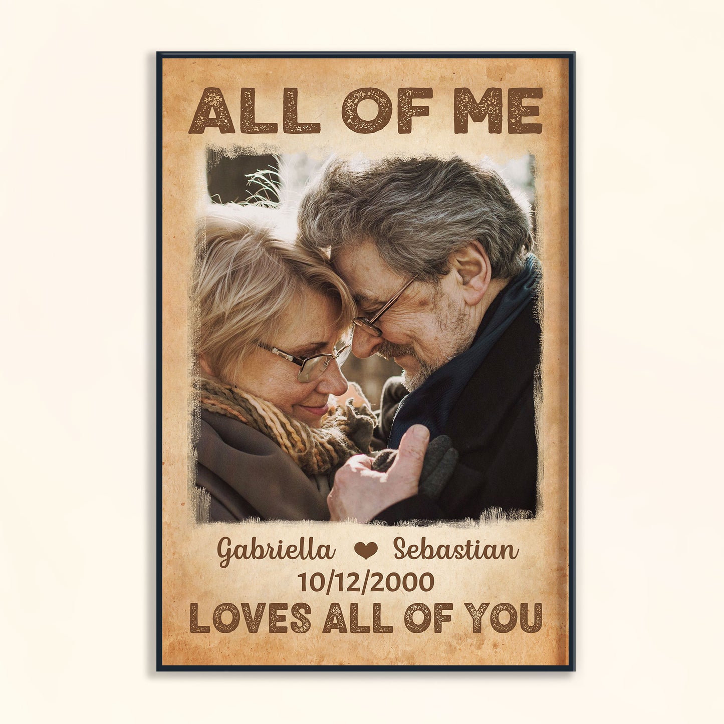 All Of Me Loves All Of You - Personalized Photo Poster/Wrapped Canvas
