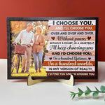 And I’d Choose You - Personalized 2 Layers Wooden Photo Plaque - Anniversary Gifts For Her, Him