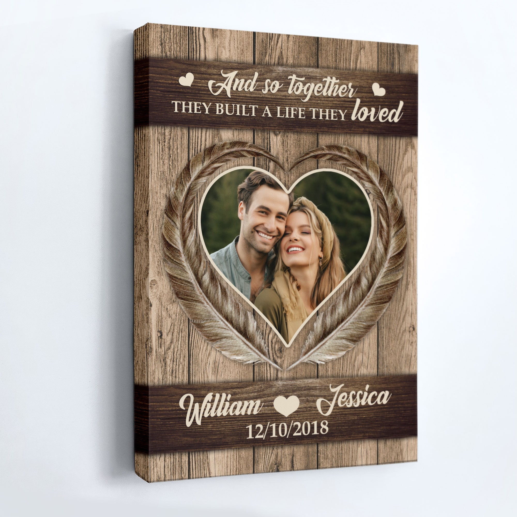 And So Together They Built A Life They Loved - Personalized Photo Poster/Wrapped Canvas