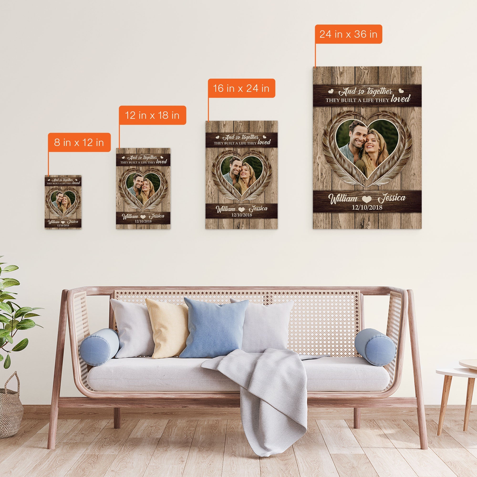 And So Together They Built A Life They Loved - Personalized Photo Poster/Wrapped Canvas