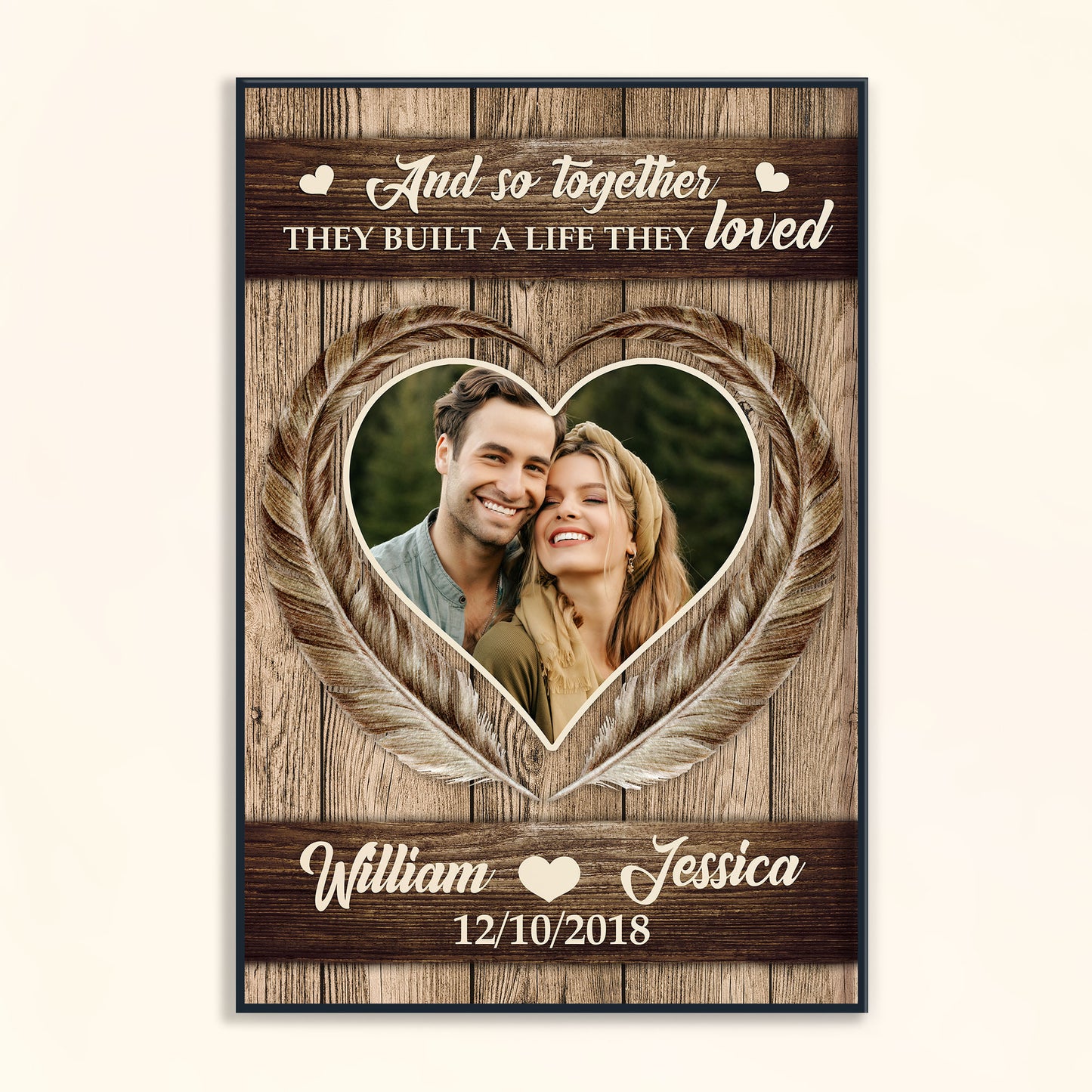 And So Together They Built A Life They Loved - Personalized Photo Poster/Wrapped Canvas