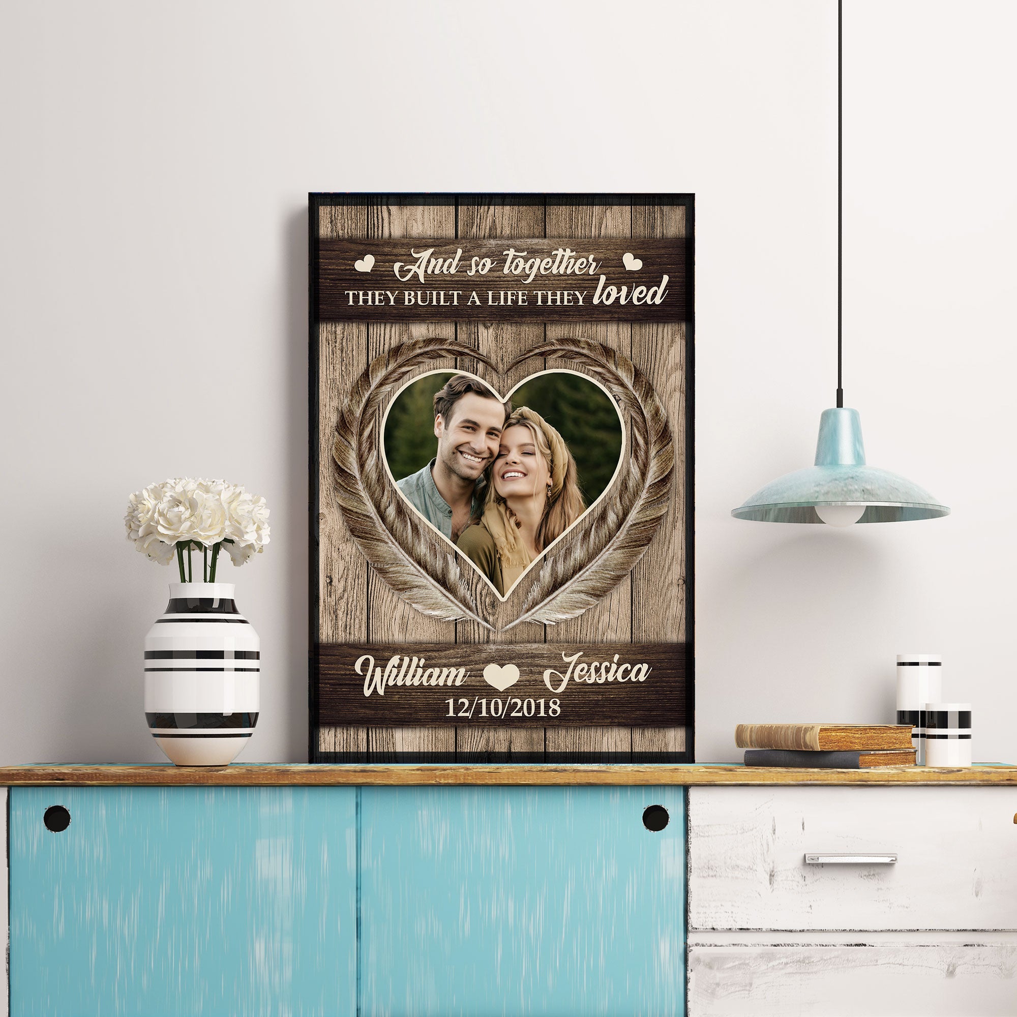 And So Together They Built A Life They Loved - Personalized Photo Poster/Wrapped Canvas