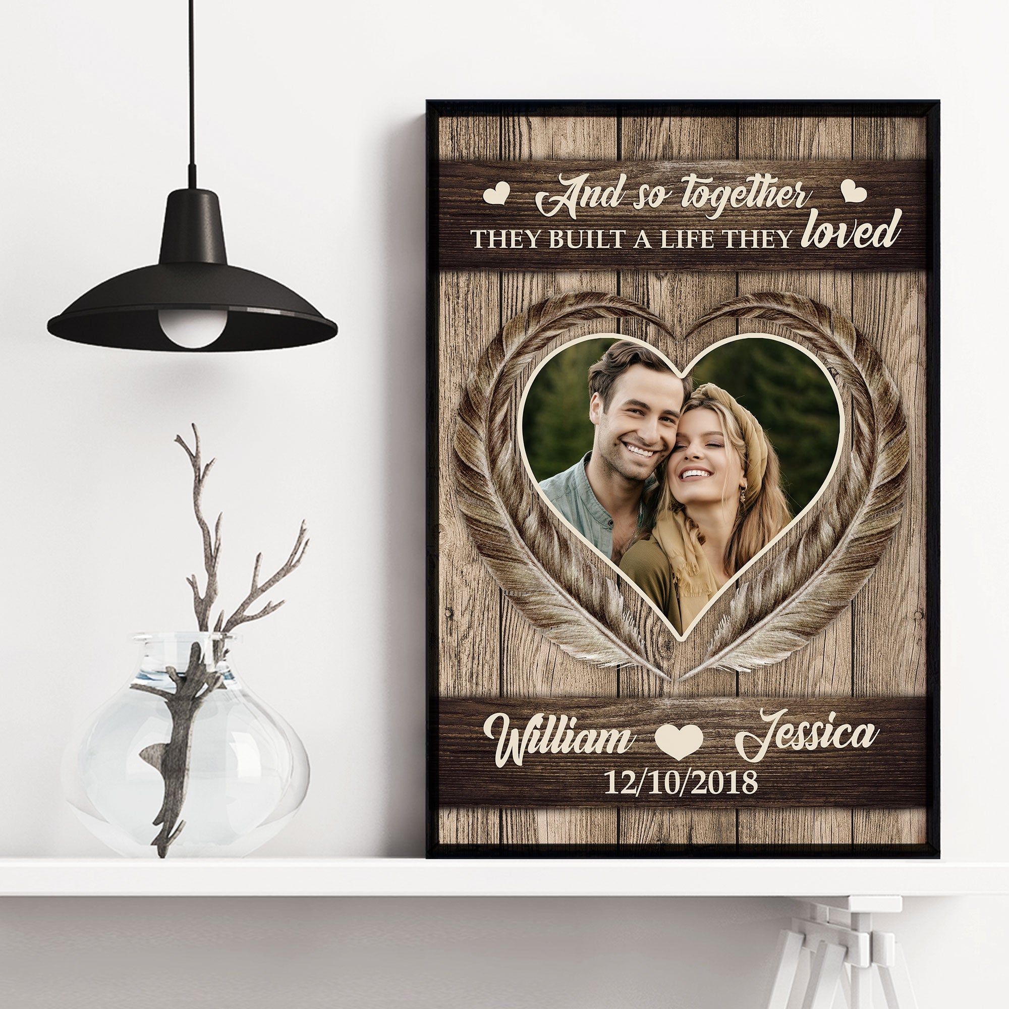 And So Together They Built A Life They Loved - Personalized Photo Poster/Wrapped Canvas