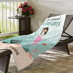 Be A Mermaid & Make Waves - Personalized Photo Beach Towel