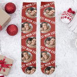 Best Mom Ever - Personalized Photo Crew Socks