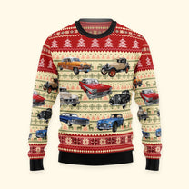 Car Lovers - Personalized Photo Ugly Sweater